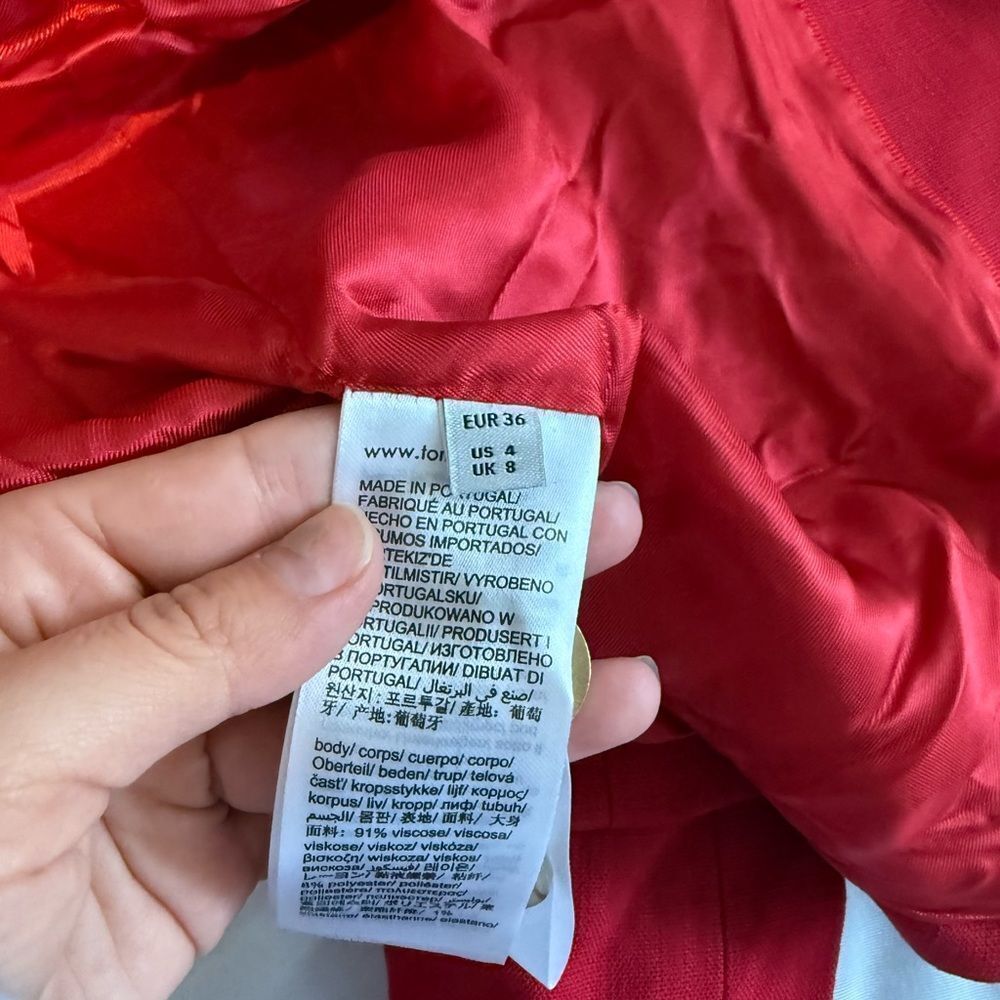 NWT Tommy Hilfiger x Sofia Richie Grainge Red Pant Suit - Picture 8 of 8